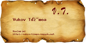 Vukov Tímea névjegykártya