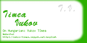 timea vukov business card