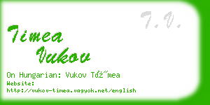 timea vukov business card